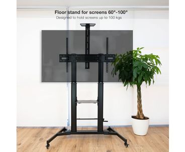 SOPORTE SUELO + REGULACION 60''-100'' NEGRO TOOQ