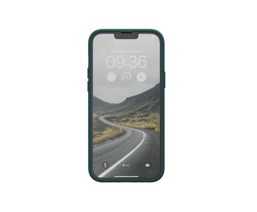 FUNDA MAGSAFE IPHONE 12/13/14 PLUS PIEL DE SALMON VERDE OSCURO NJORD