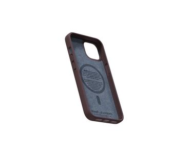 FUNDA MAGSAFE IPHONE 12/13/14 PIEL MARRON OSCURO NJORD