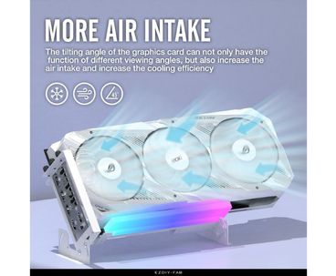 SOPORTE TARJETA GRAFICA VERTICAL PCIe 4.0 RGB BLANCO