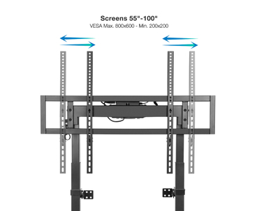 SOPORTE SUELO FIJO CON REGULACION ELECTRICA TITÁN 55''-100'' NEGRO TOOQ