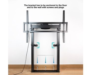 SOPORTE SUELO FIJO CON REGULACION ELECTRICA TITÁN 55''-100'' NEGRO TOOQ