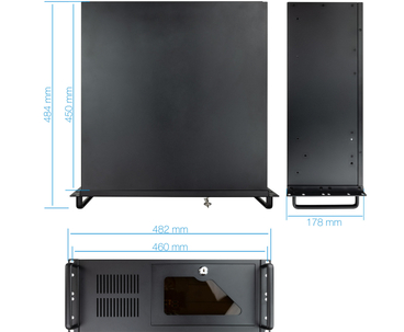 CAJA RACK 19´´ 4U 406N-USB3 S/F TOOQ