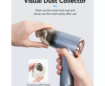 ASPIRADOR DE MANO CON BATERIA AZUL VENTION