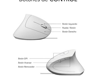 RATON OPTICO DUAL GLIDE VERTICAL ERGO BLANCO SUBBLIM