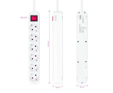 REGLETA PROTECTORA 6 TOMAS BLANCO NANOCABLE